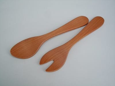 Salatbesteck Holz