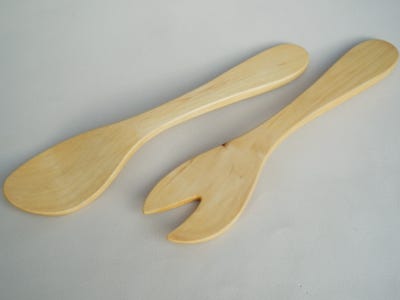 Salatbesteck Holz
