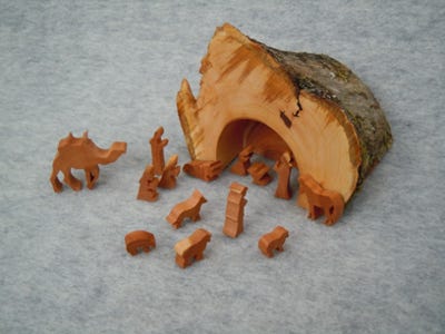 Krippe klein Holz