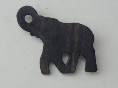 Anstecknadel Elefant Holz