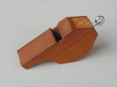 Trillferpfeife, Pfeife, Schüsselanhänger Holz