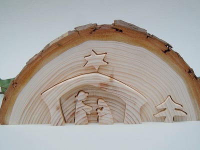 Krippe klein Holz