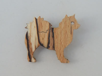 Anstecknadel Elefant Holz