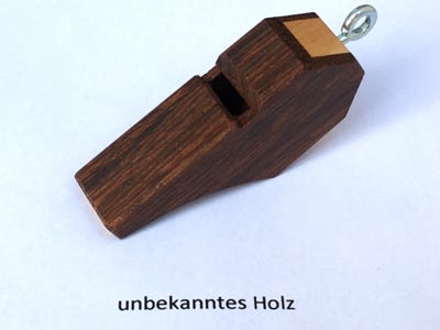 Trillferpfeife, Pfeife, Schüsselanhänger Holz