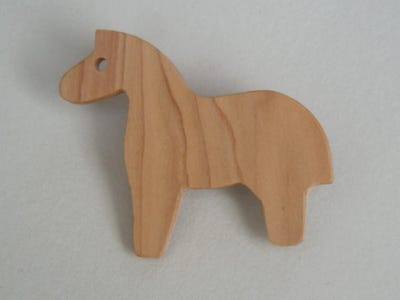 Anstecknadel Eule Holz
