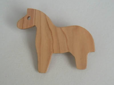 Anstecknadel Eule Holz