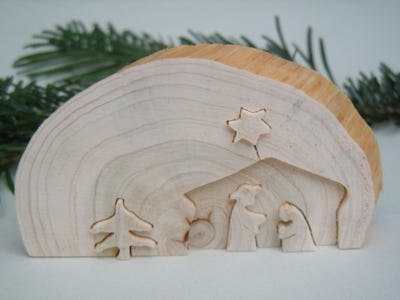 Krippe klein Holz