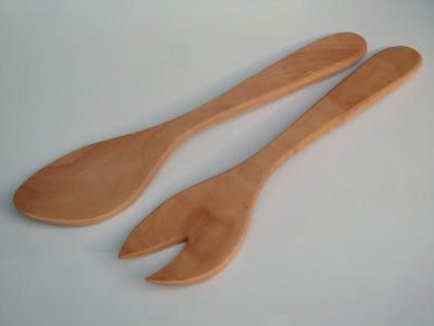 Salatbesteck Holz