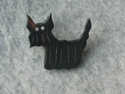 Anstecknadel Eule Holz