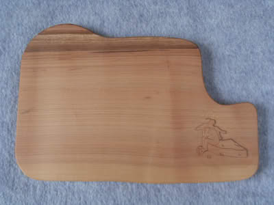 Frühstücksbrett Vesperbrett Käsebrett Maus Käse Relief Holz