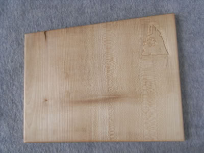 Frühstücksbrett Vesperbrett Kamera Relief Holz